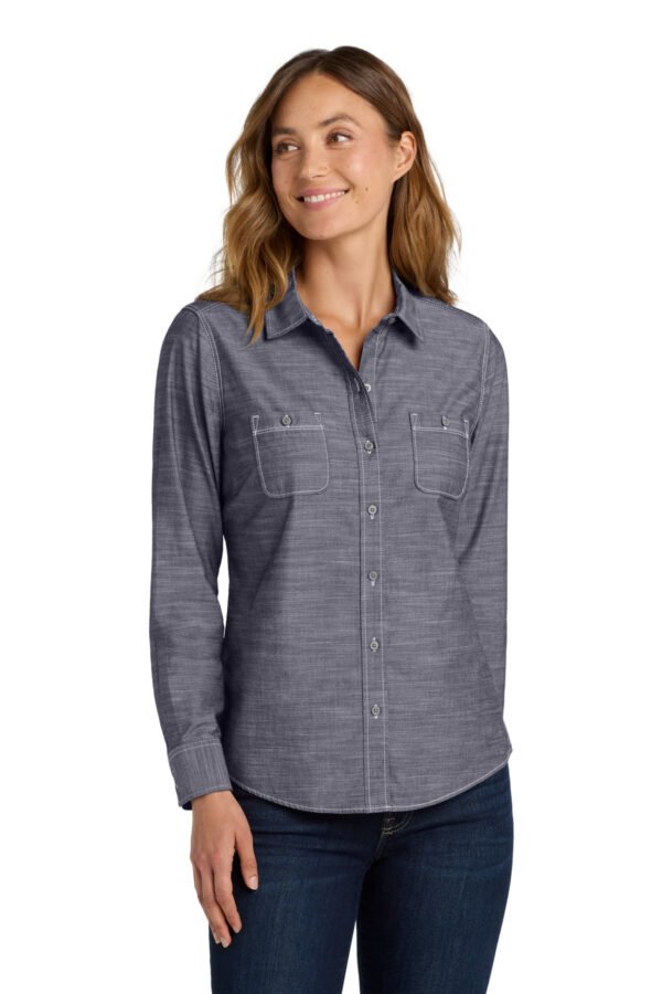 Port Authority ® Women's Slub Chambray Shirt. LW380