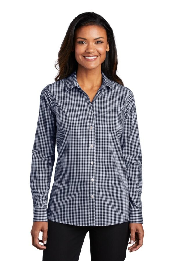 DISCONTINUED Port Authority ® Women's Broadcloth Gingham Easy Care Shirt LW644