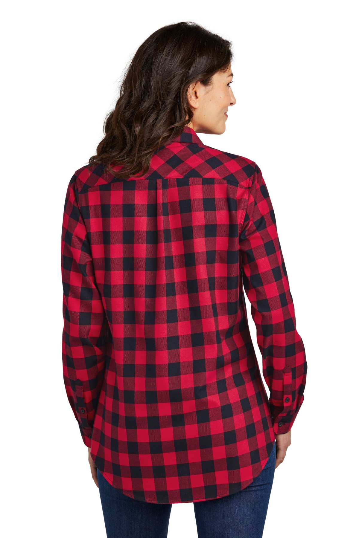 Port Authority ® Women's Plaid Flannel Tunic . LW668 - Image 2