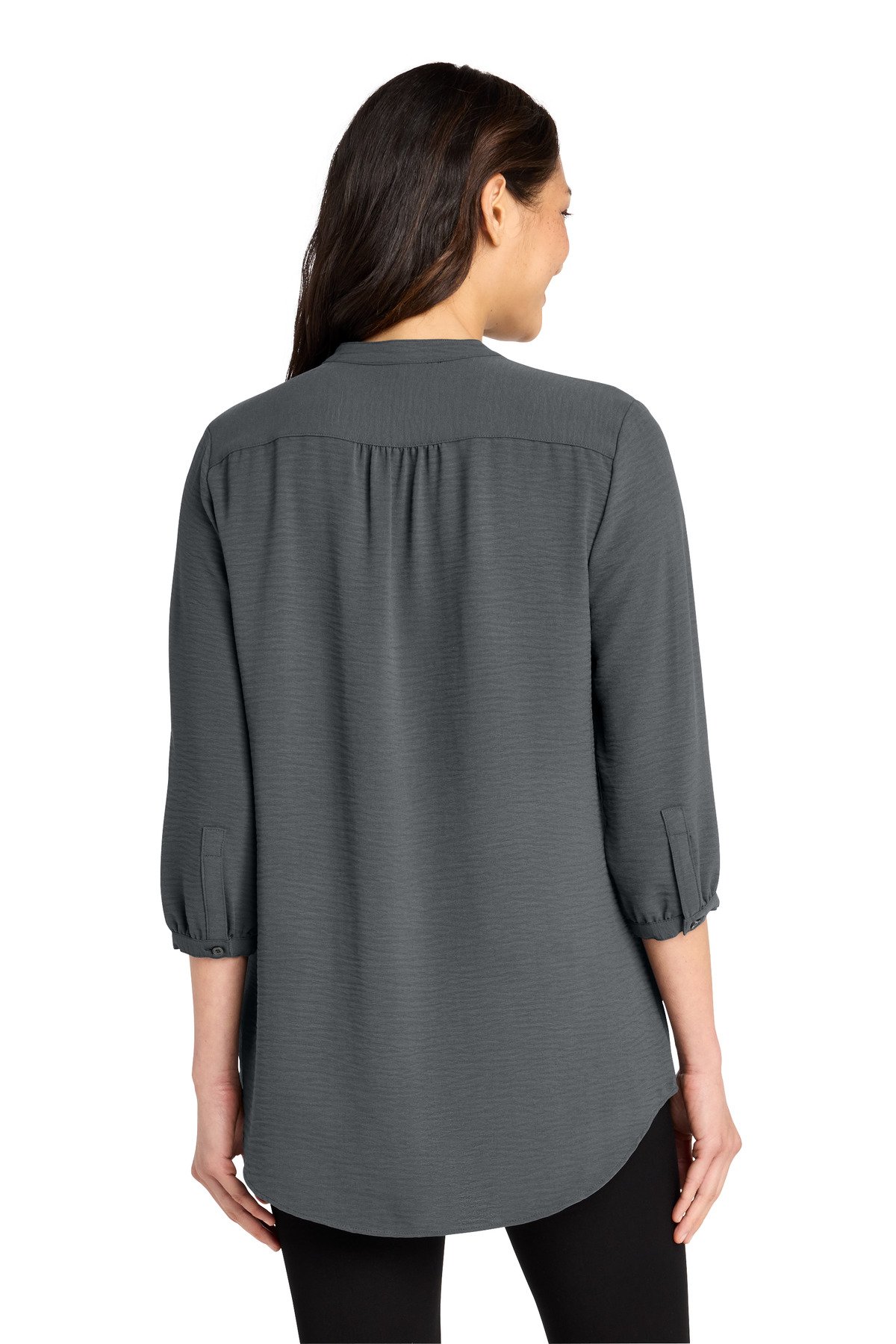 Port Authority ® Women's 3/4-Sleeve Textured Crepe Tunic LW713 - Image 2