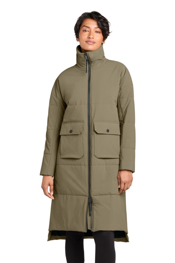 MiiR ® Women's Sashiko Stretch Puffy Long Jacket MRAW445