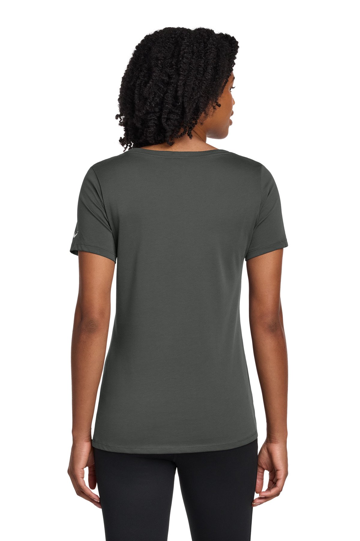 Nike Women's Dri-FIT Cotton/Poly Scoop Neck Tee. NKBQ5234 - Image 2