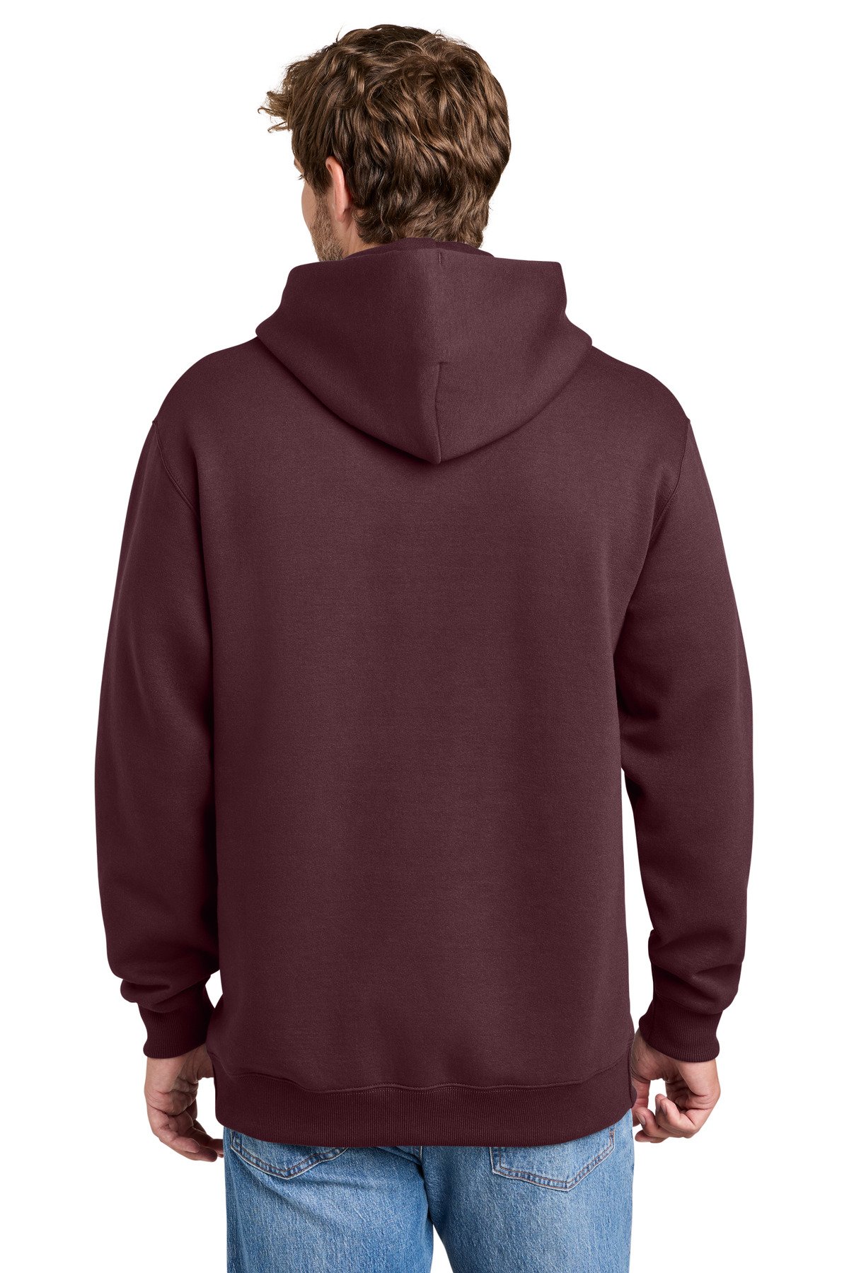 Port & Co Foundation Fleece Pullover Hooded Sweatshirt PC107H - Image 2