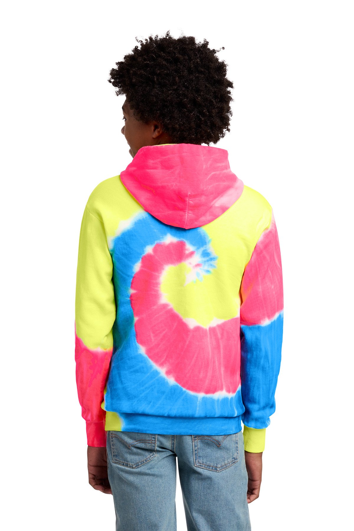 Port & Co Youth Tie-Dye Pullover Hooded Sweatshirt. PC146Y - Image 2