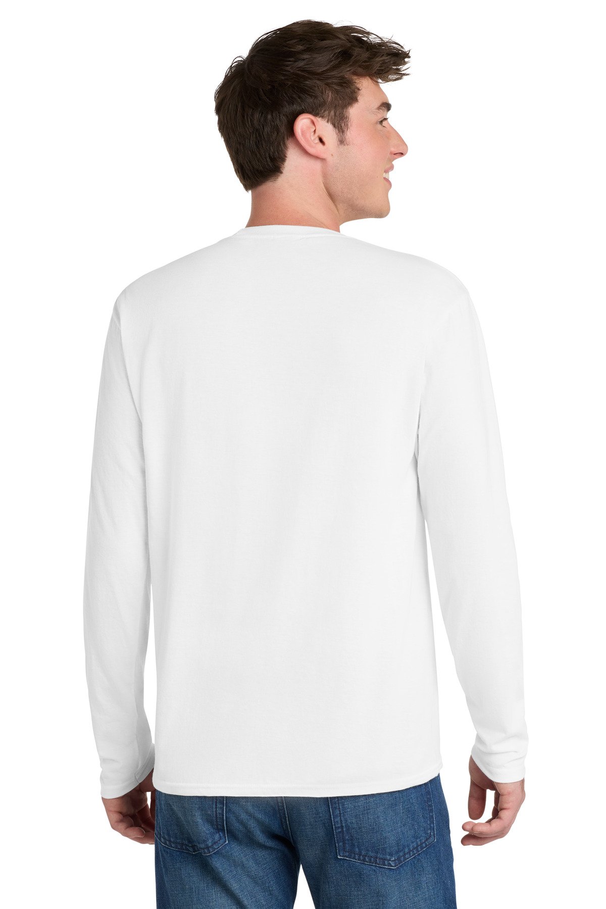 Port & Co Long Sleeve Performance Blend Tee. PC381LS - Image 2