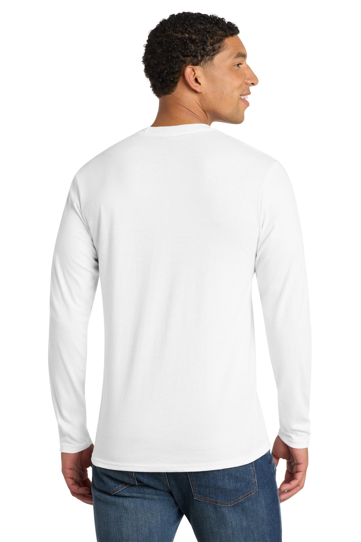 Port & Co Long Sleeve Fan Favorite Blend Tee. PC455LS - Image 2