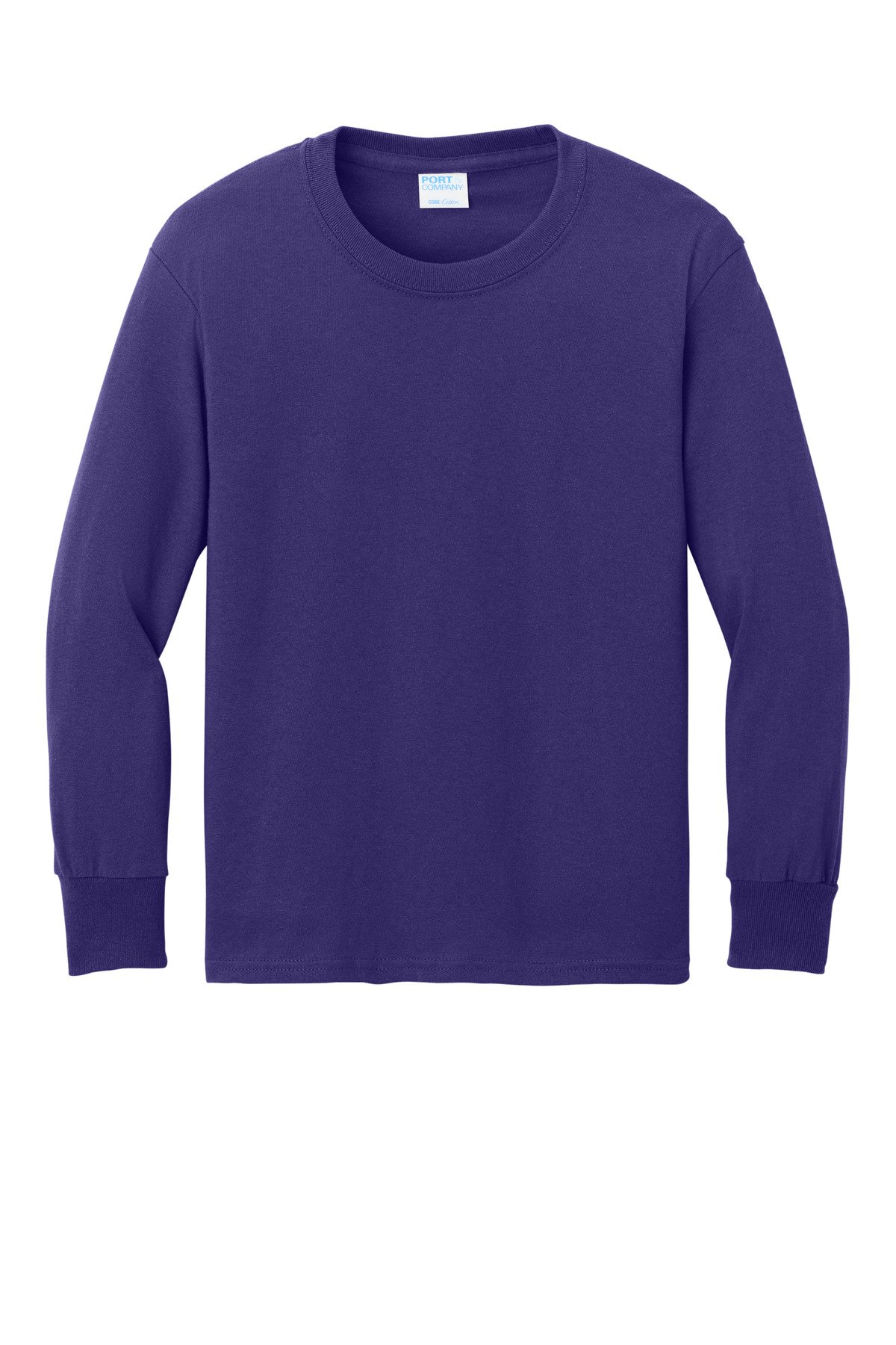 Port & Co Youth Long Sleeve Core Cotton Tee. PC54YLS - Image 3