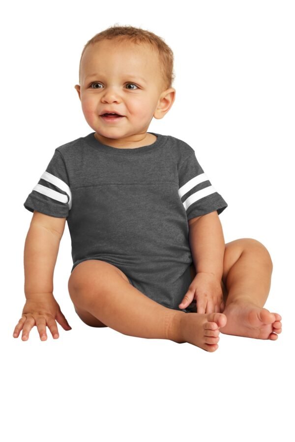 Rabbit Skins   Infant Football Fine Jersey Bodysuit. RS4437