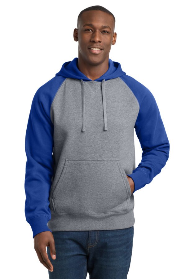 Sport-Tek ® Raglan Colorblock Pullover Hooded Sweatshirt. ST267