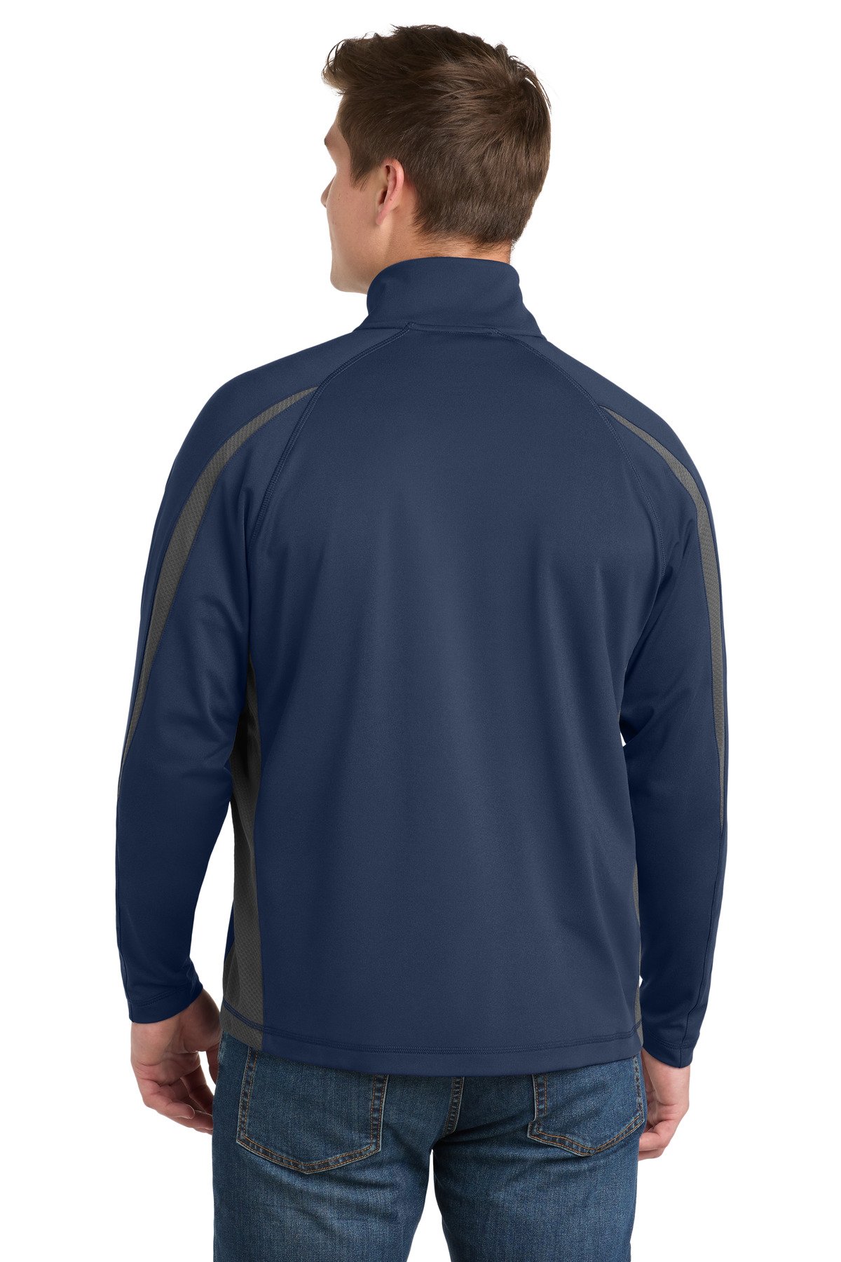 Sport-Tek ® Sport-Wick ® Stretch 1/4-Zip Colorblock Pullover. ST851 - Image 2