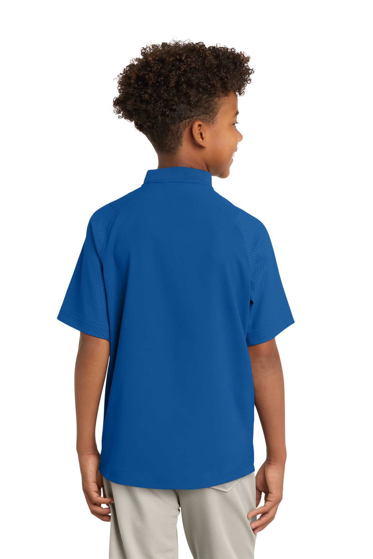 DISCONTINUED New Era ® Youth Cage Short Sleeve 1/4-Zip Jacket. YNEA600 - Image 2