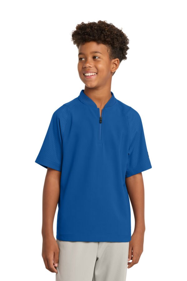 DISCONTINUED New Era ® Youth Cage Short Sleeve 1/4-Zip Jacket. YNEA600