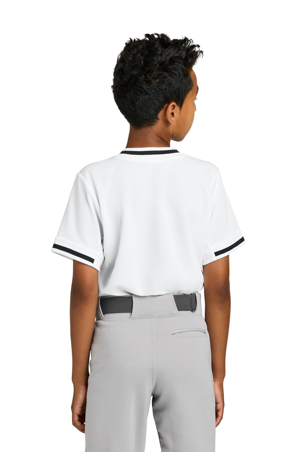 Sport-Tek ® Youth Tough Mesh V-Neck Baseball Jersey YST221 - Image 2