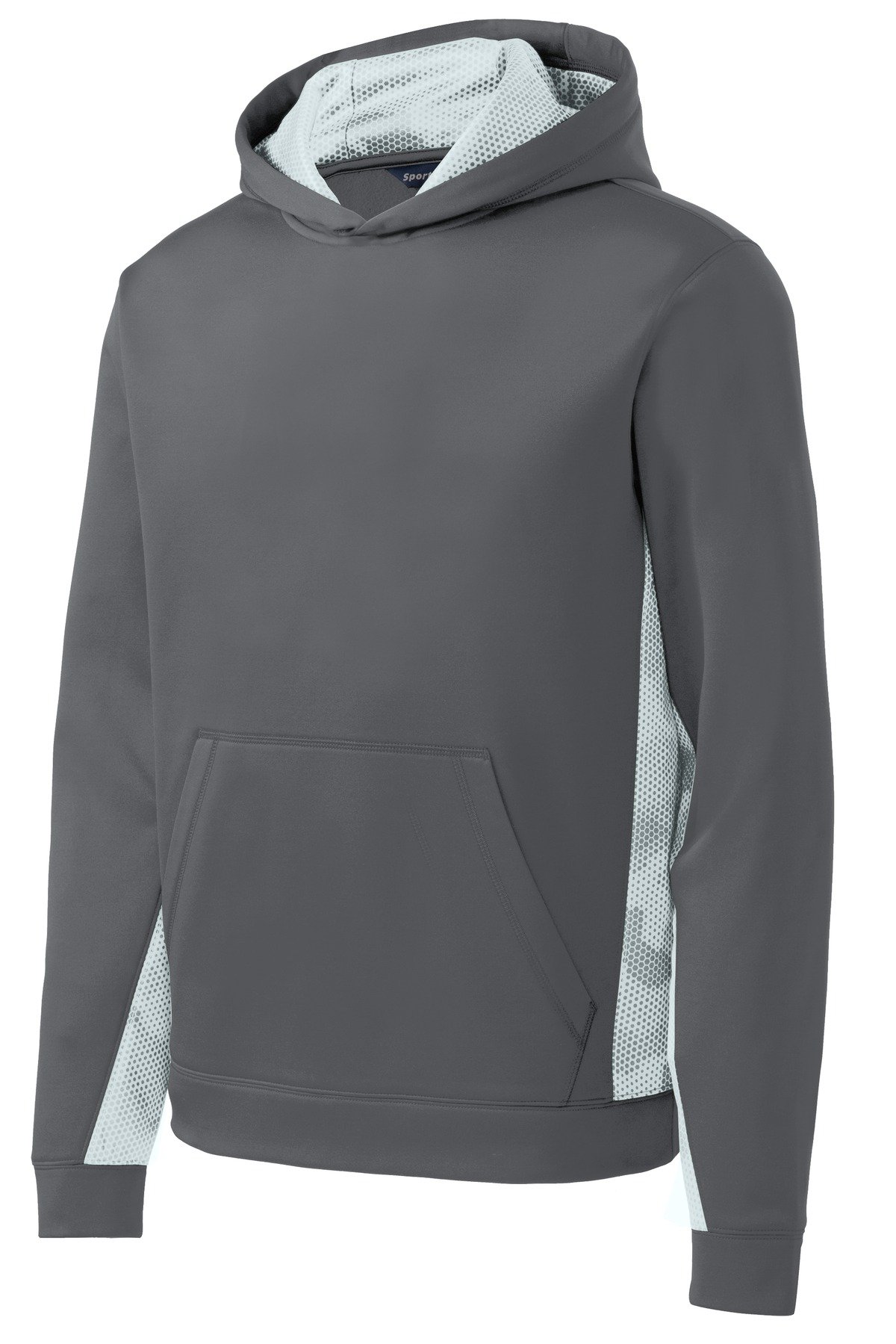 Sport-Tek ® Youth Sport-Wick ® CamoHex Fleece Colorblock Hooded Pullover. YST239 - Image 3