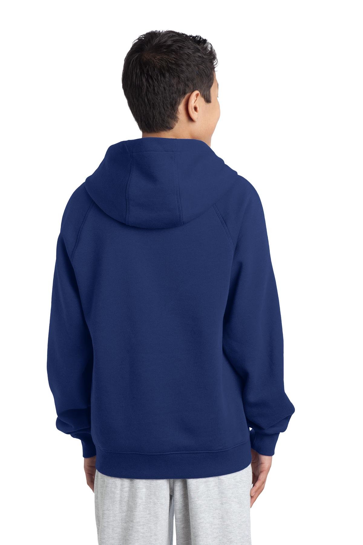 DISCONTINUED Sport-Tek ® Youth Sleeve Stripe Pullover Hooded Sweatshirt. YST265 - Image 2