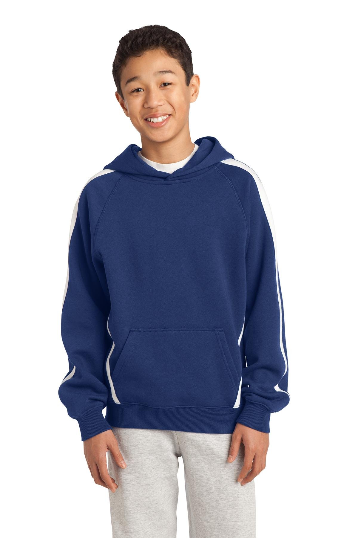 DISCONTINUED Sport-Tek ® Youth Sleeve Stripe Pullover Hooded Sweatshirt. YST265