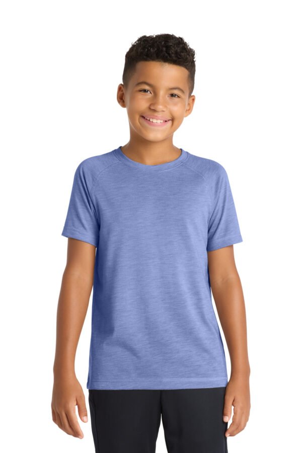 DISCONTINUED Sport-Tek ® Youth PosiCharge ® Tri-Blend Wicking Raglan Tee. YST400