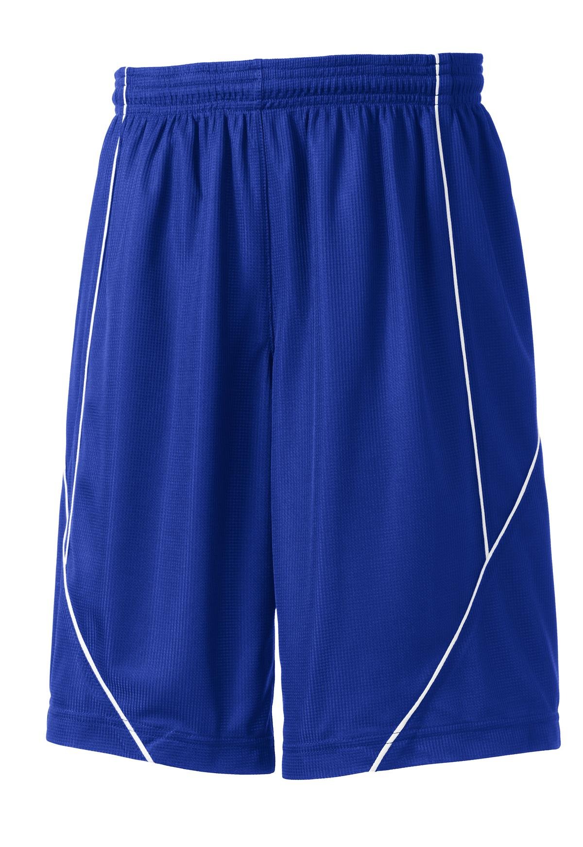 DISCONTINUED Sport-Tek ® Youth PosiCharge ® Mesh Reversible Spliced Short. YT565 - Image 3